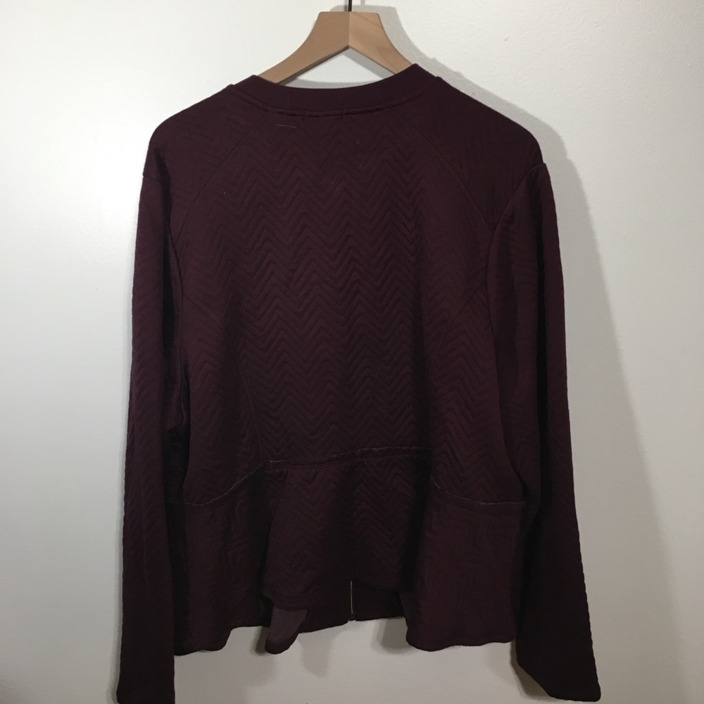 Torrid Plum Zip Up Jacket, 4 - Picture 5 of 7